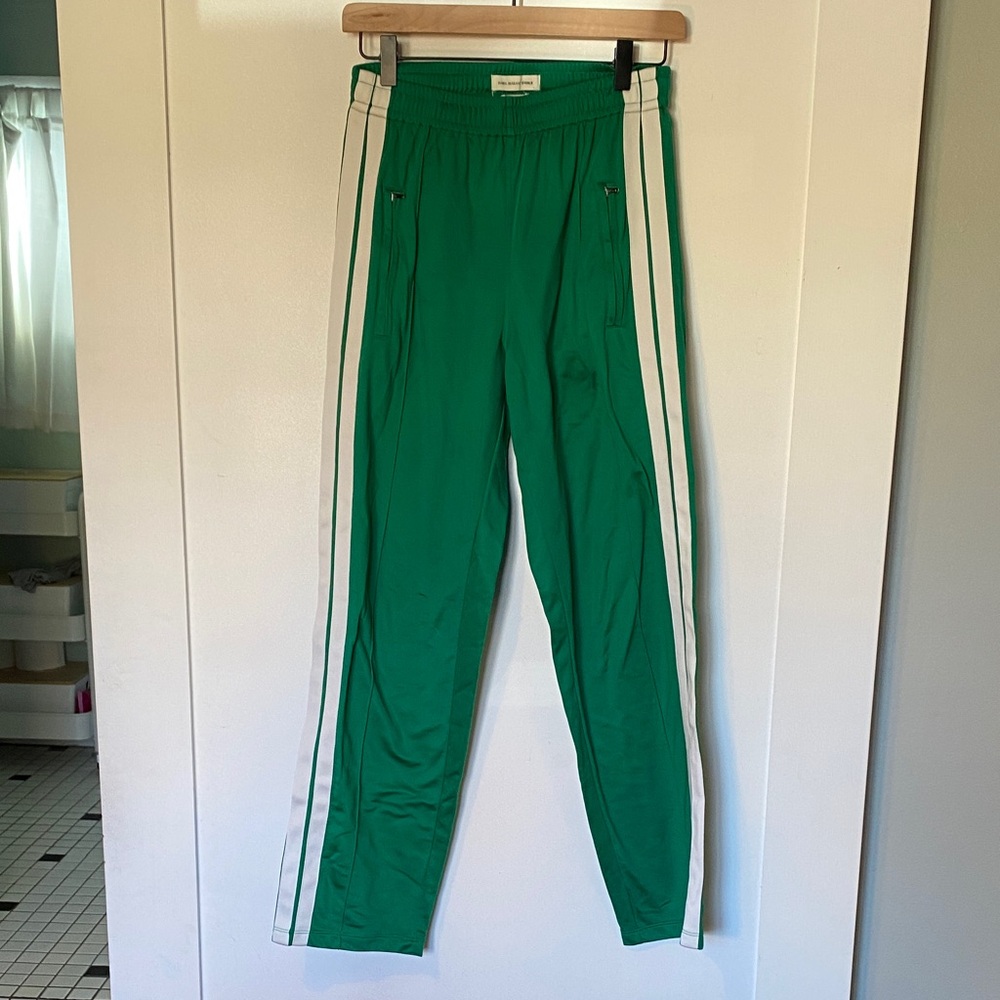 Isabel Marant Étoile Emerald Green Ribbed Waistband Pants